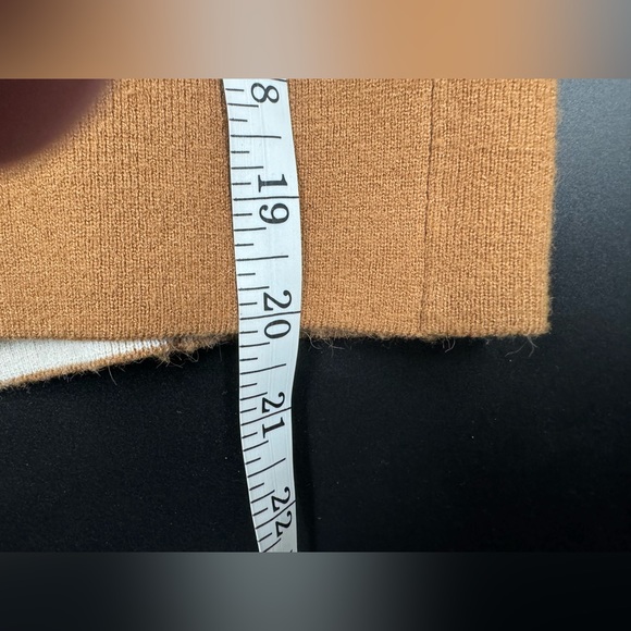 Premise Women’s Open Front Cardigan Mustard Brown Size Small Rolled Sleeve - Picture 9 of 10